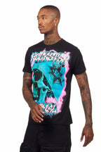 Omari Black Graphic T-Shirt