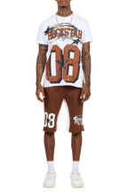Allstar White/Brown T-Shirt Short Set