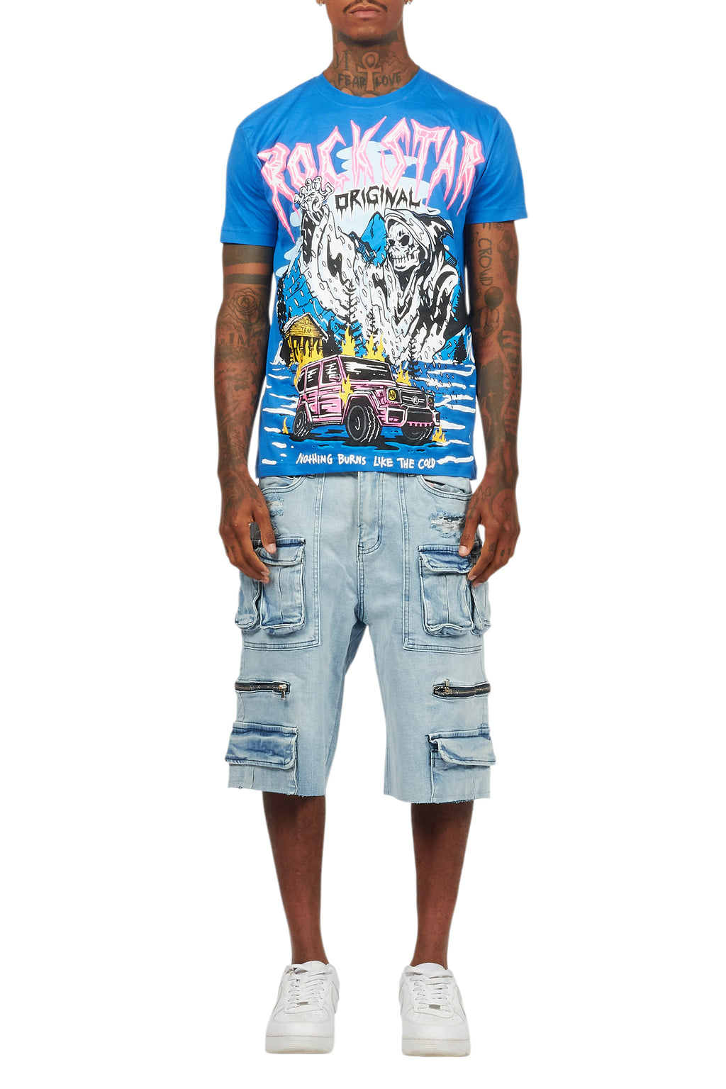 Kip Royal T-Shirt/Denim Short Set
