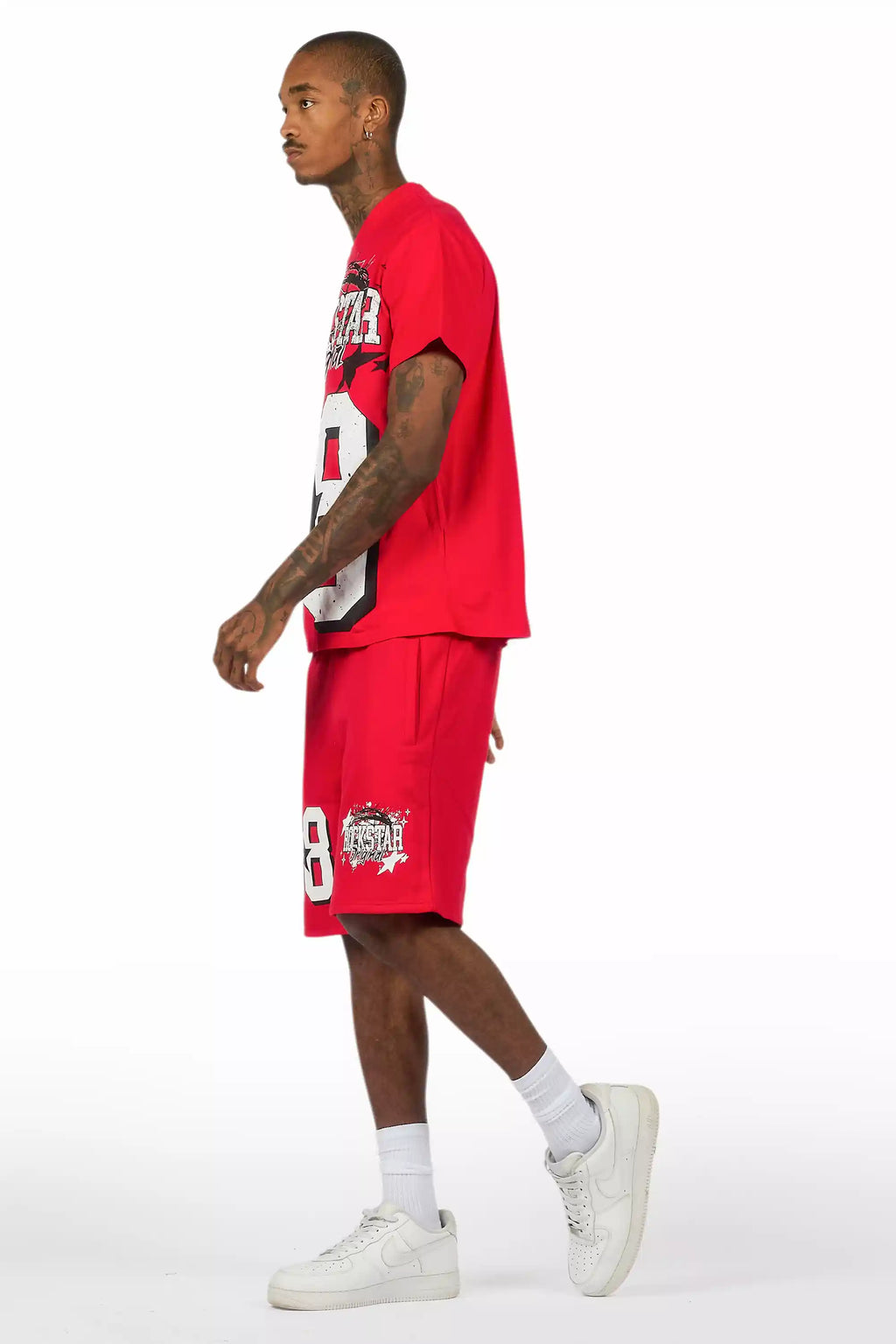Allstar Red/White T-Shirt Short Set