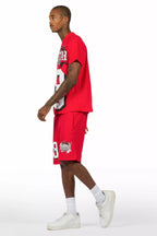 Allstar Red/White T-Shirt Short Set