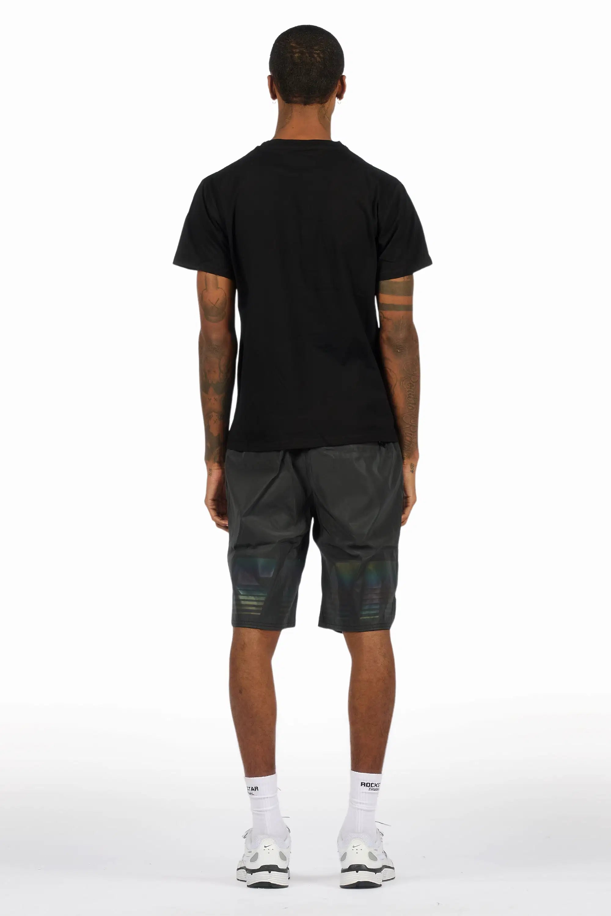 Xadrian Black T-Shirt/Short Set
