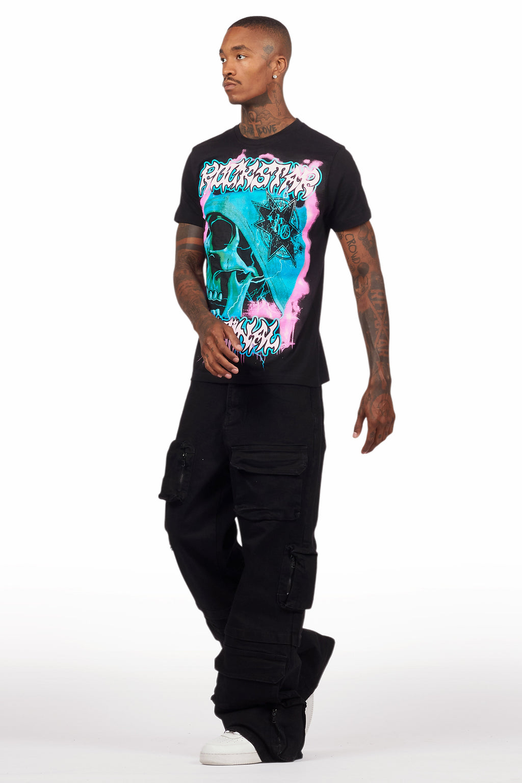 Pocketeer Black Baggy Cargo Fit Jean