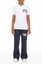 Boys Alpine Navy Stacked Trackpant