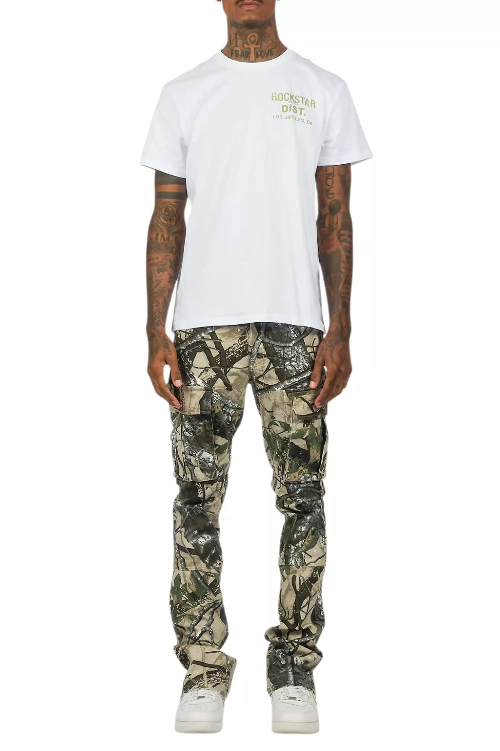 Lake White T-Shirt/Stacked Flare Jean Bundle