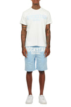 Sana White/Blue Short Set