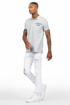 StarLane White Stacked Flare Jean