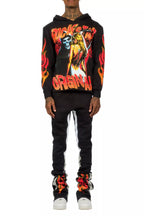 Zo Black/Orange Hoodie/Super Stacked Track Set