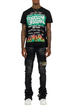 Beno Black T-Shirt/Super Stacked Flare Jean Bundle