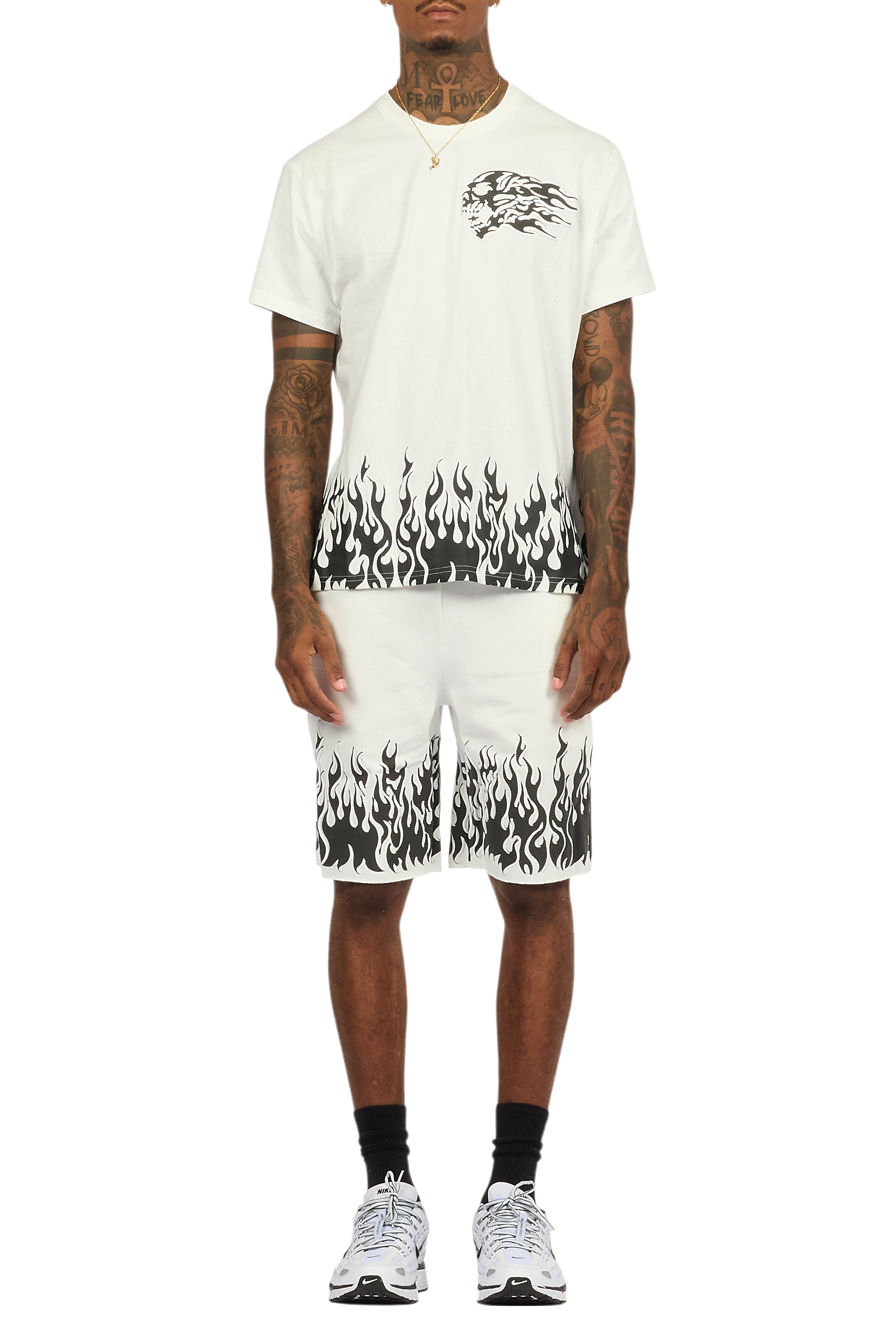 Bubble White T-Shirt/Short Set