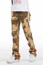 Boys Kirrem Desert Camo Stacked Flare Jean