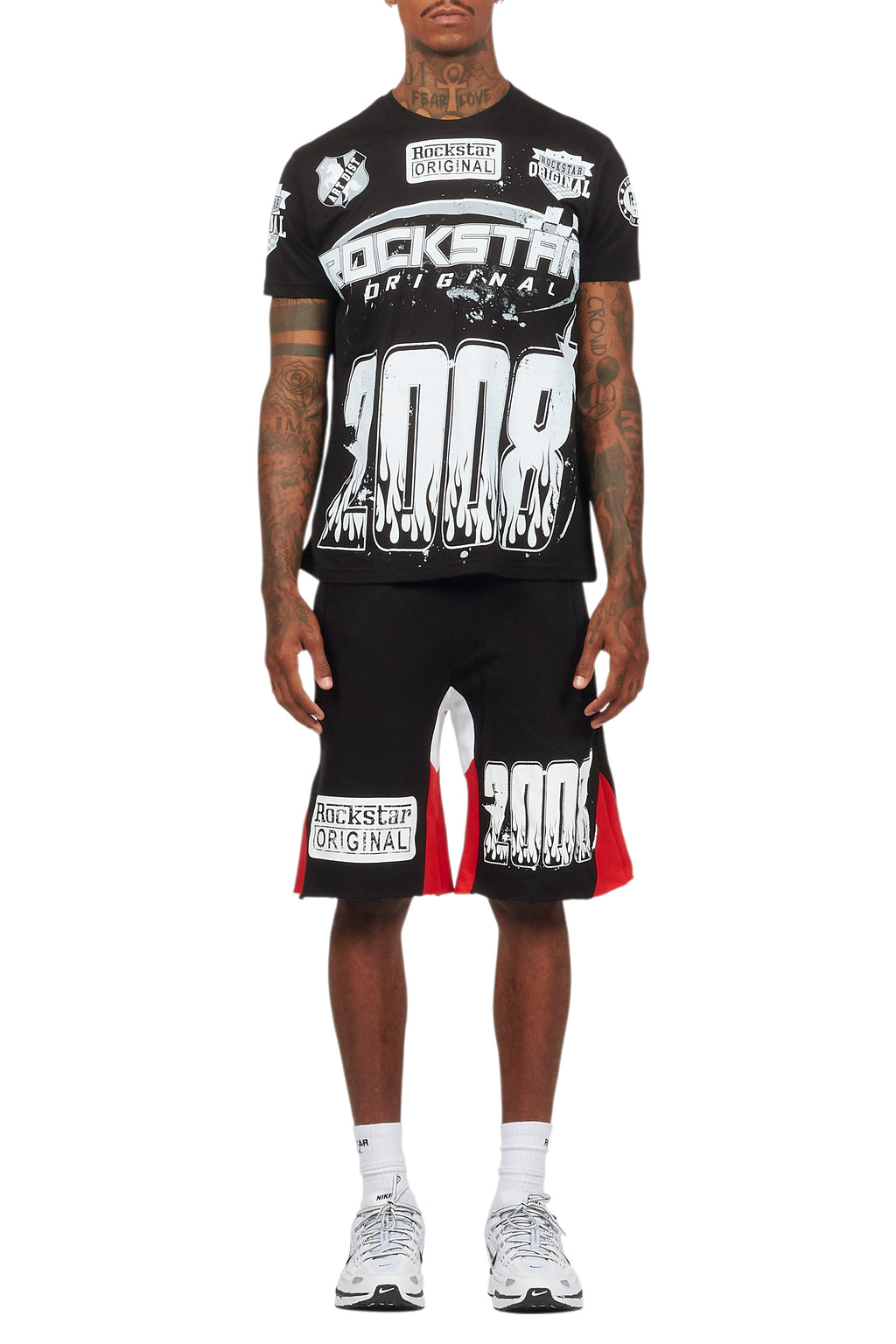 Amos Black Relaxed T-Shirt/Short Set