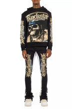 Kyce Black/Beige Hoodie/Super Stacked Track Set