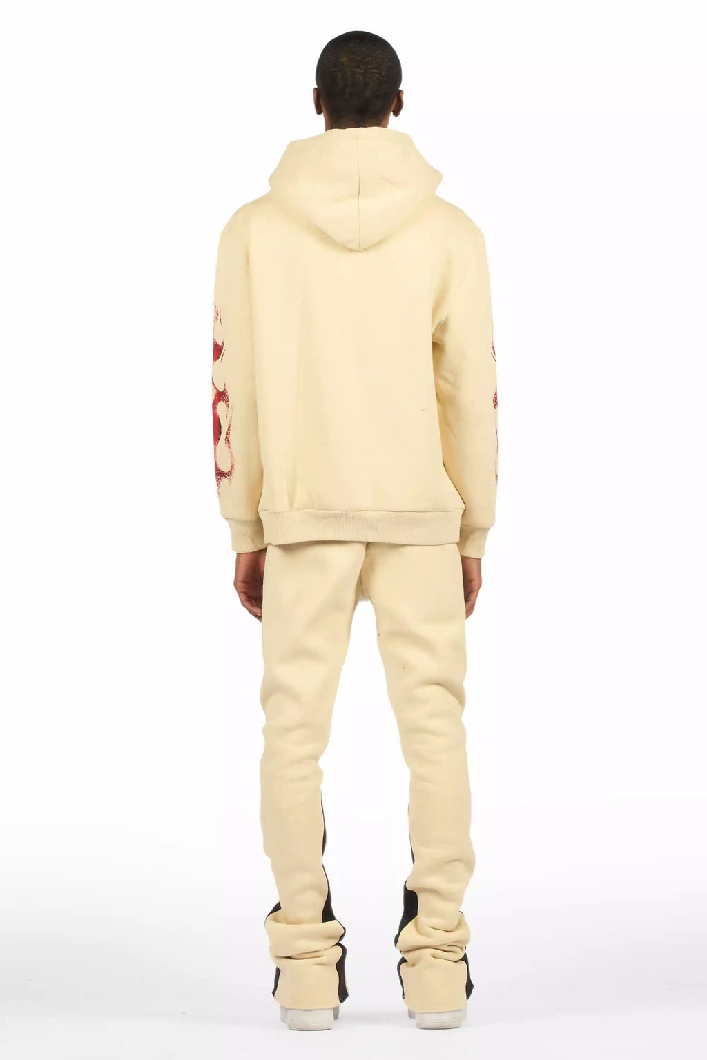 Torrez Beige/Red Hoodie/Stacked Track Set