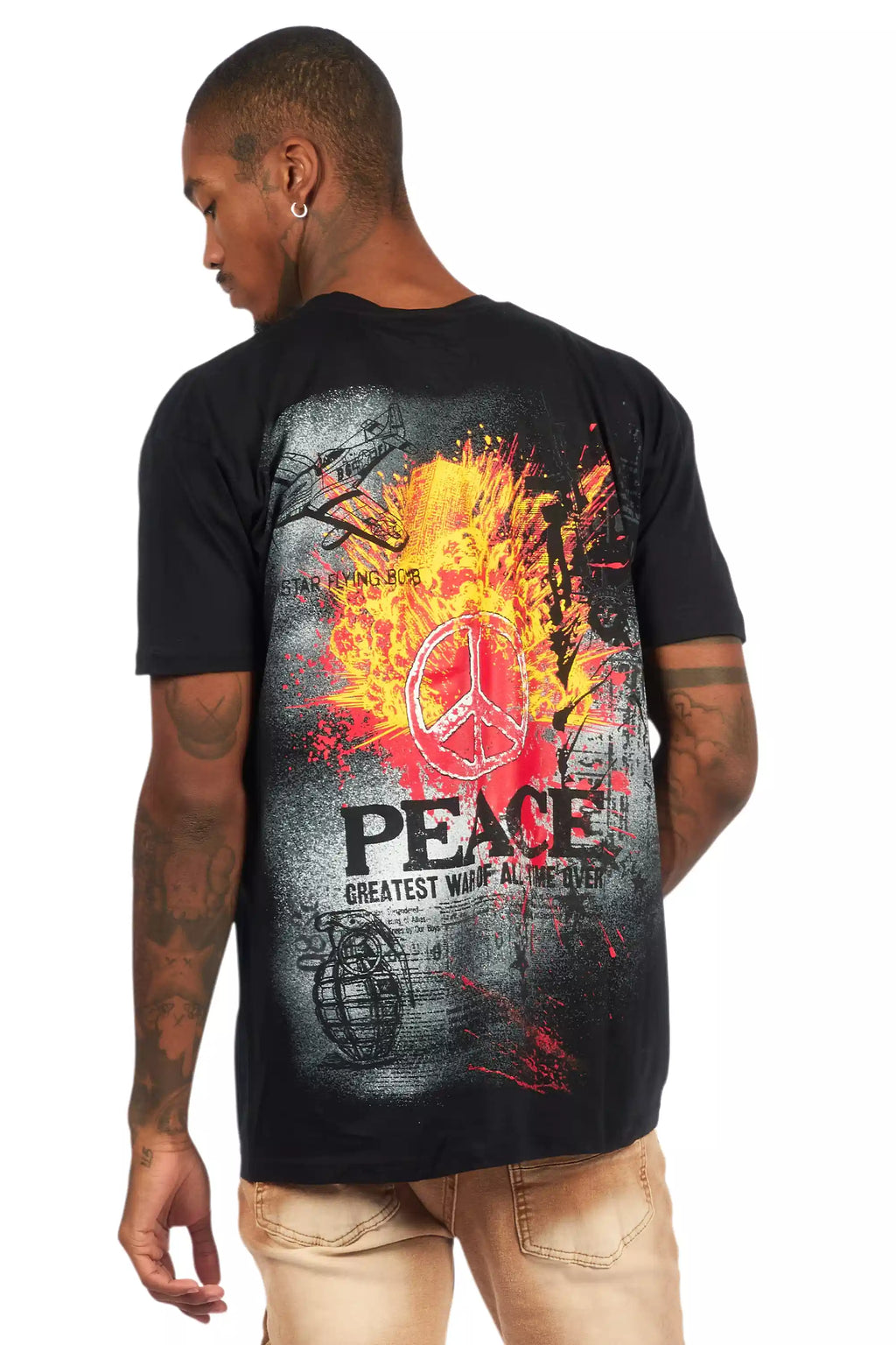 Saeko Black/Multi Oversized Graphic T-Shirt