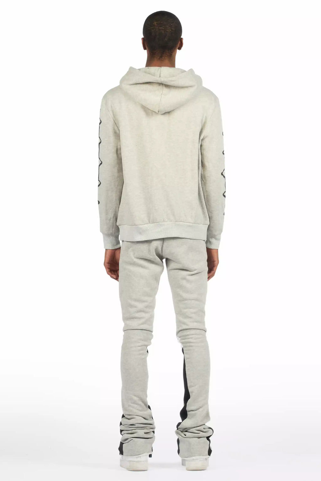 Krio Heather Grey/Black Hoodie/Super Stacked Track Set