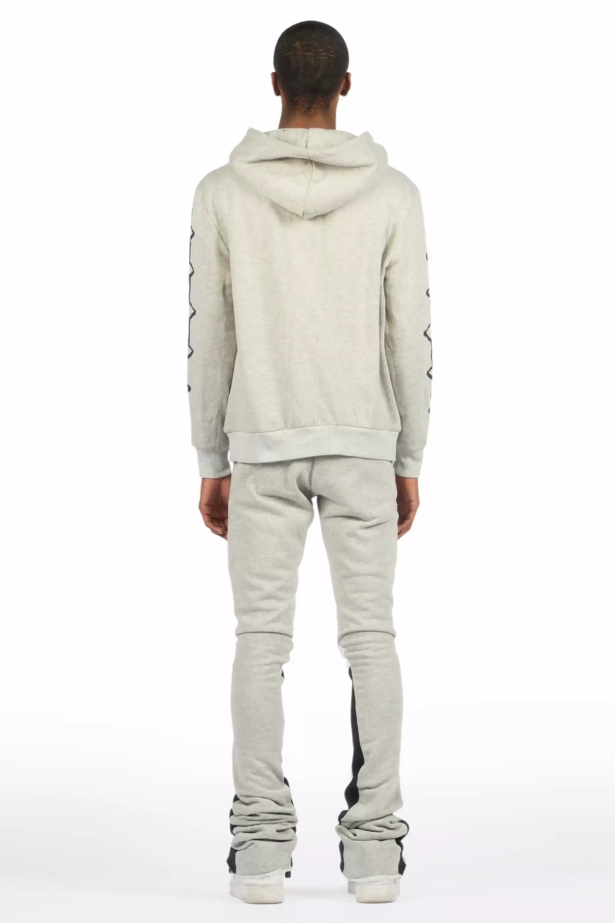 Krio Heather Grey/Black Hoodie/Super Stacked Track Set