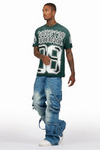 Nealon Blue Wash Baggy Cargo Fit Jean