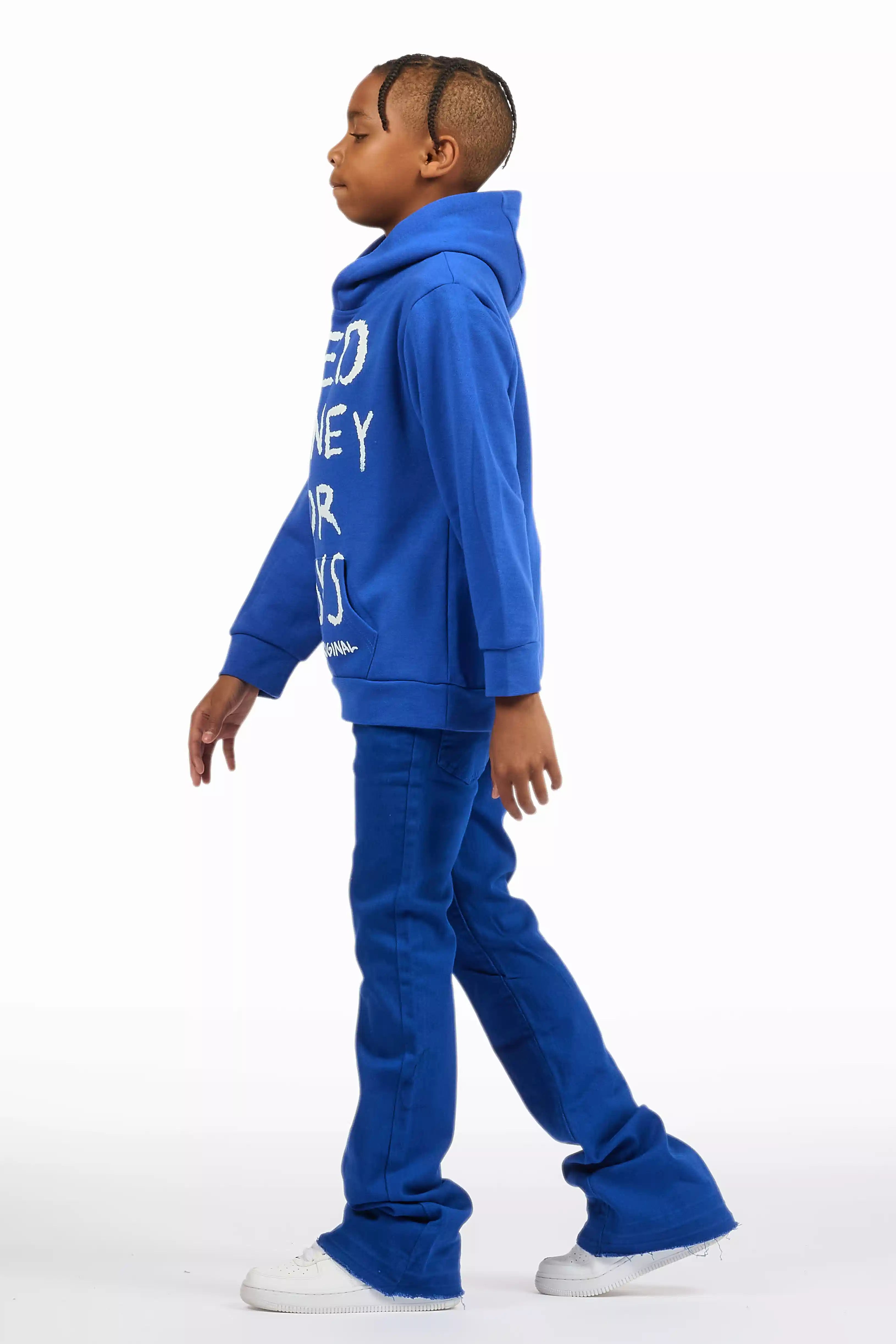 Boys Dag Royal Blue Stacked Flare Jean
