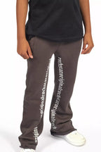 Boys Callie Vintage Grey Stacked Flare Pants