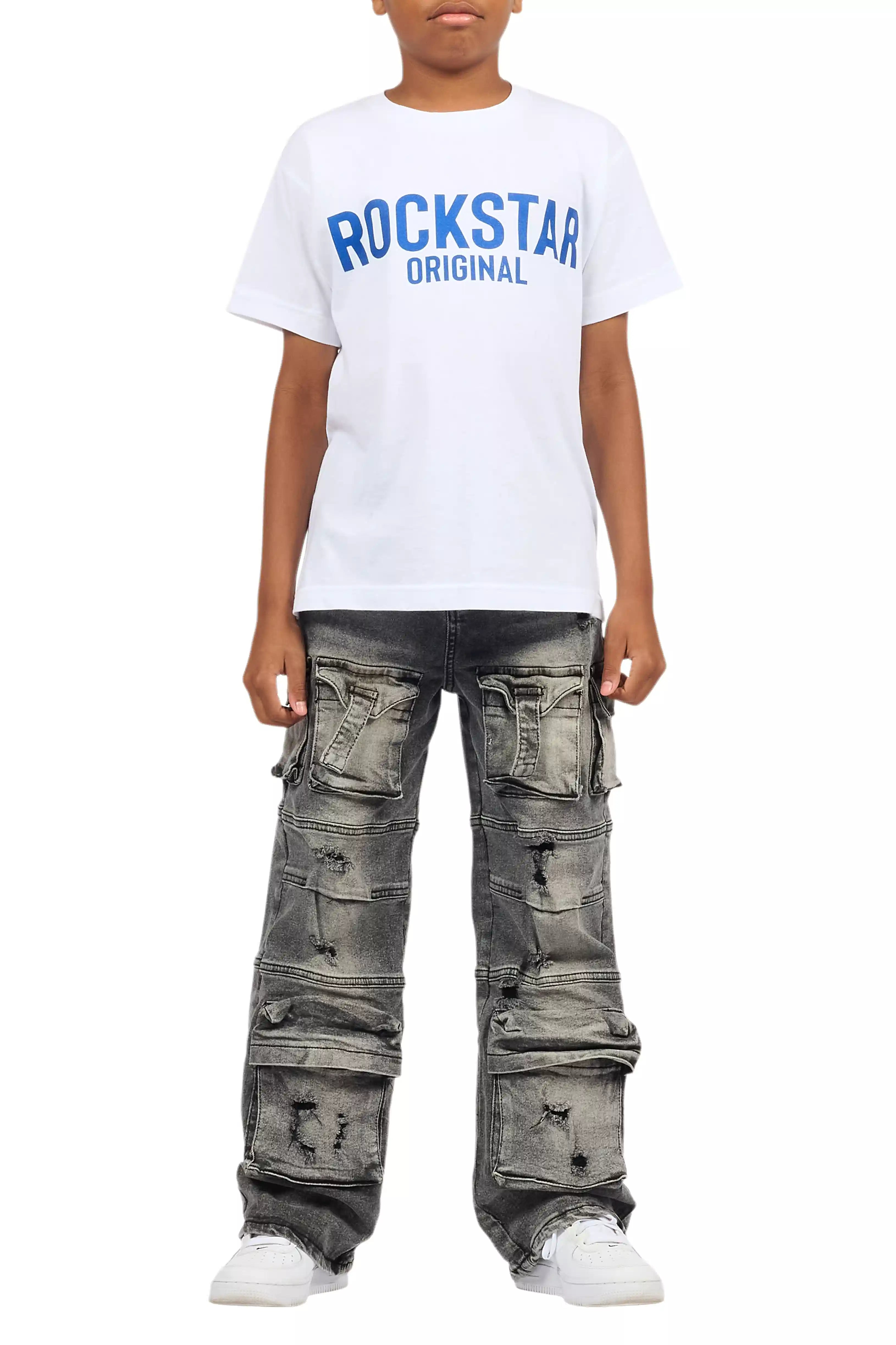 Boys Berdi Black Baggy Fit Jean