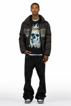 Blaise Black Graphic Rhinestone T-Shirt