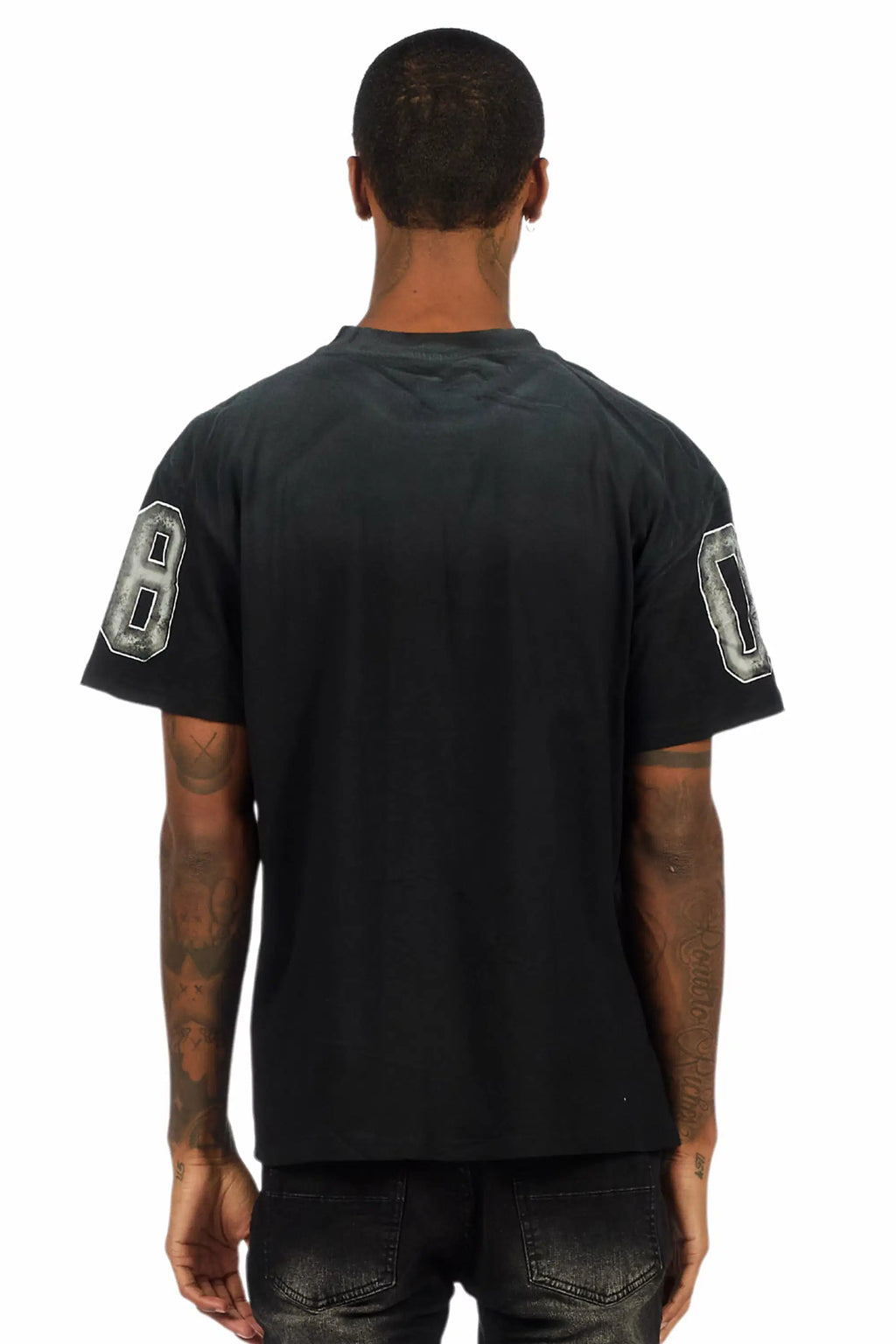 Fields Black/Grey Oversized Graphic T-Shirt