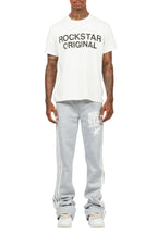 Gerrit Heather Grey Fleece Stacked Baggy Track Pant