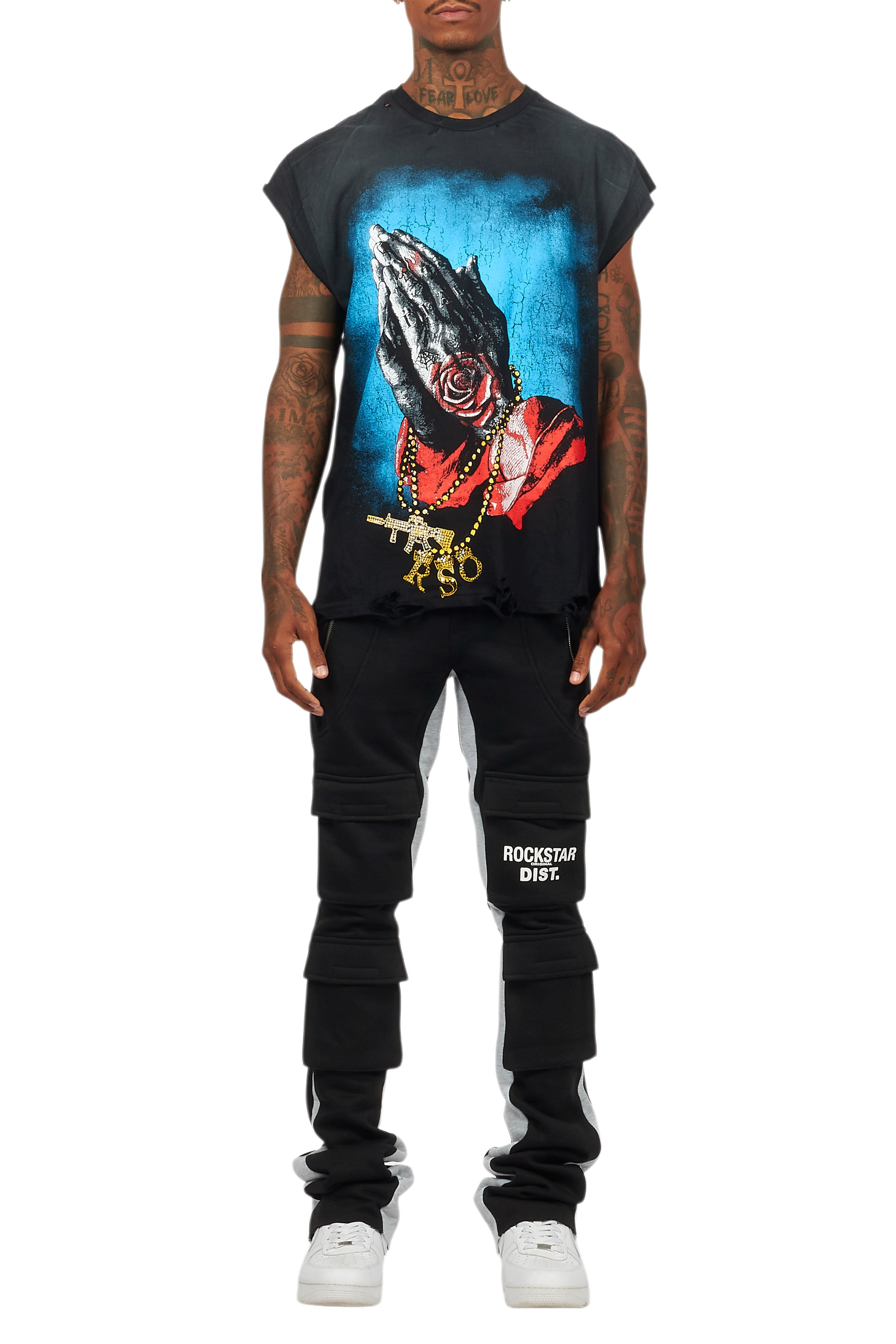 Gonave Black Graphic Muscle T-Shirt