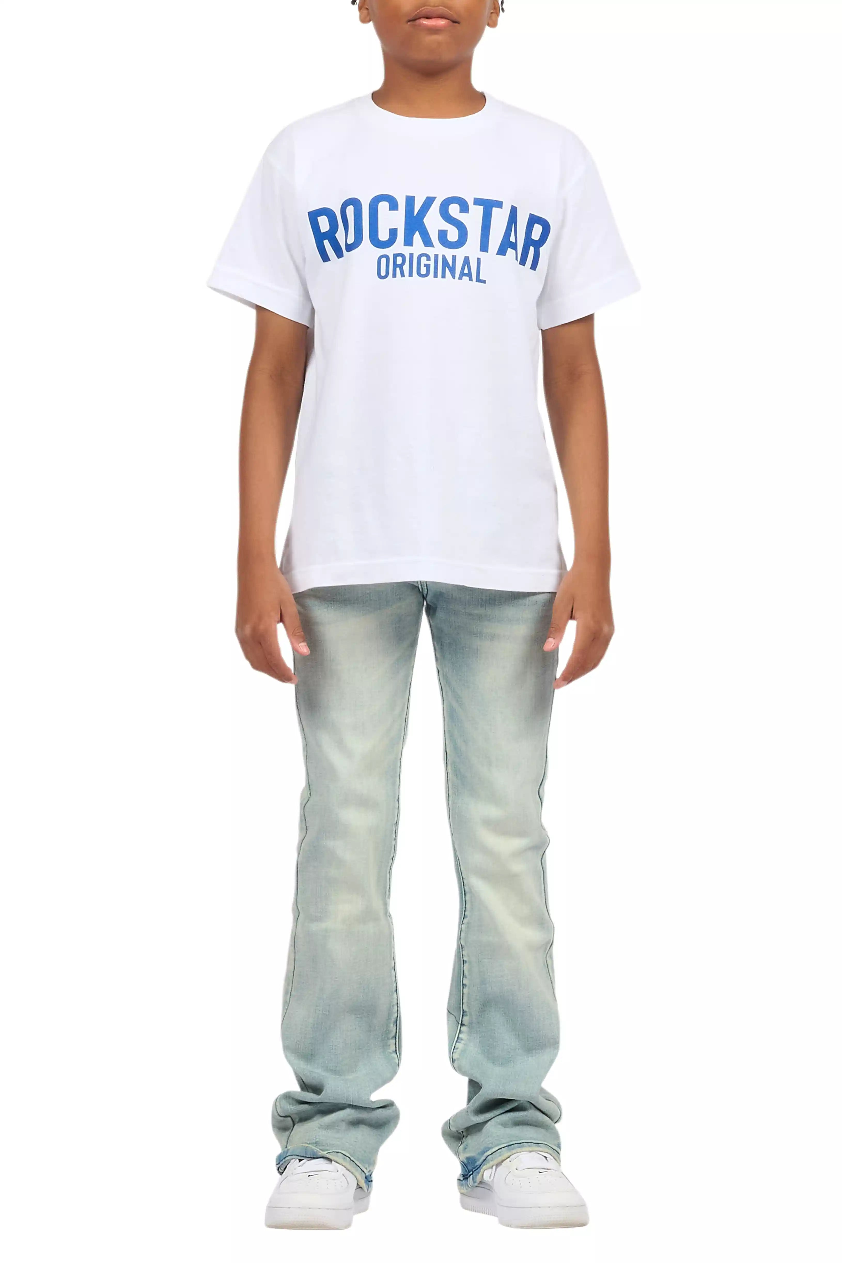 Boys Drick Light Blue Regular Fit Flare Jean