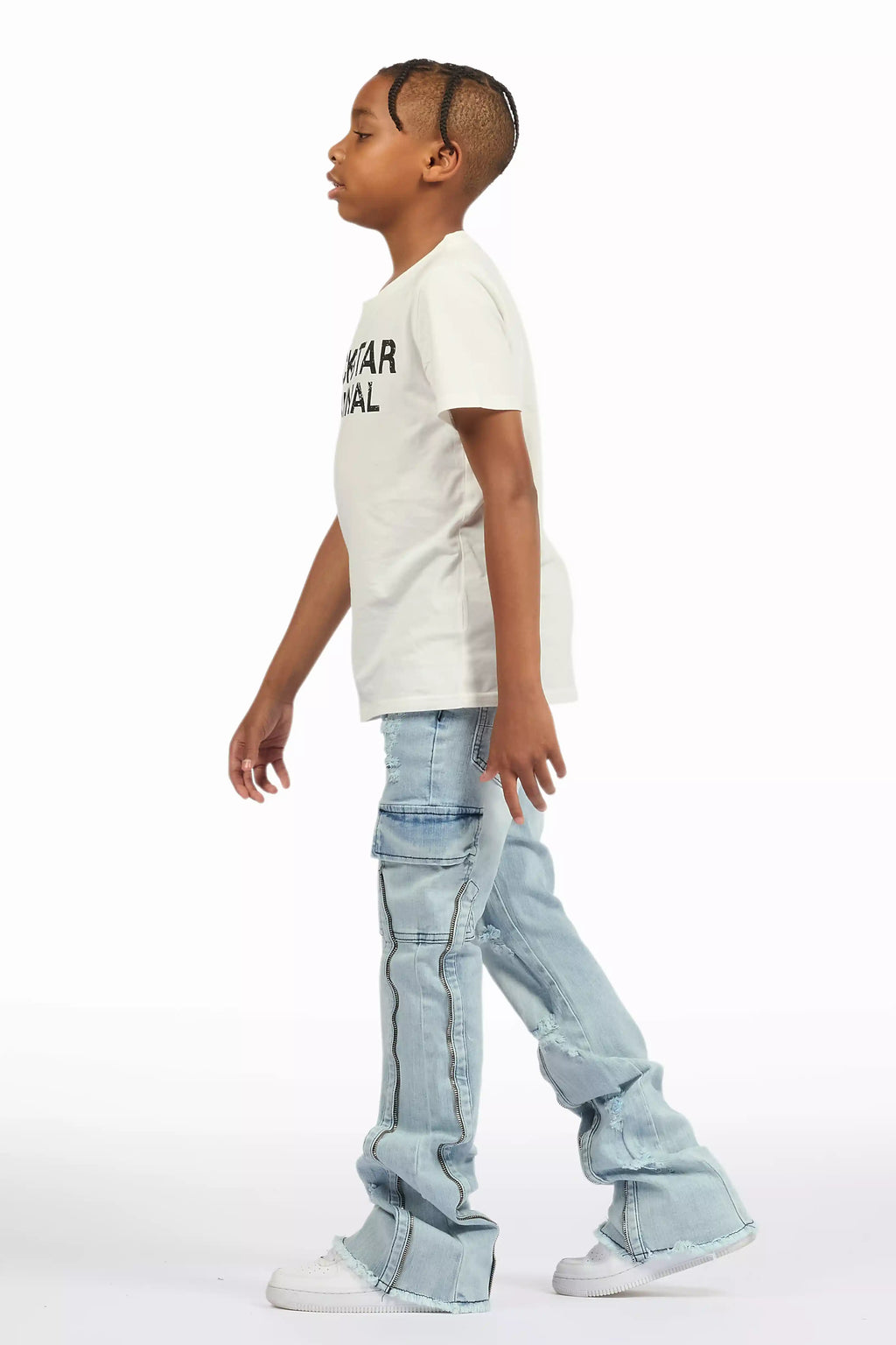 Boys Hutch Blue Stacked Flare Jean