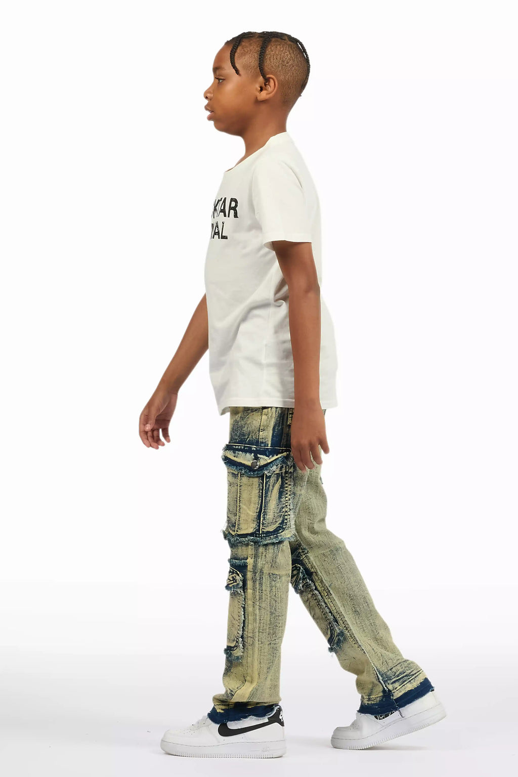 Boys Zarian Vintage Light Blue Cargo Jean