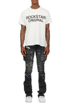 Shift Dark Grey Stacked Flare Jean