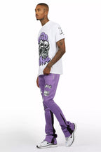 Rune Purple/White T-Shirt/Stacked Flare Track Set
