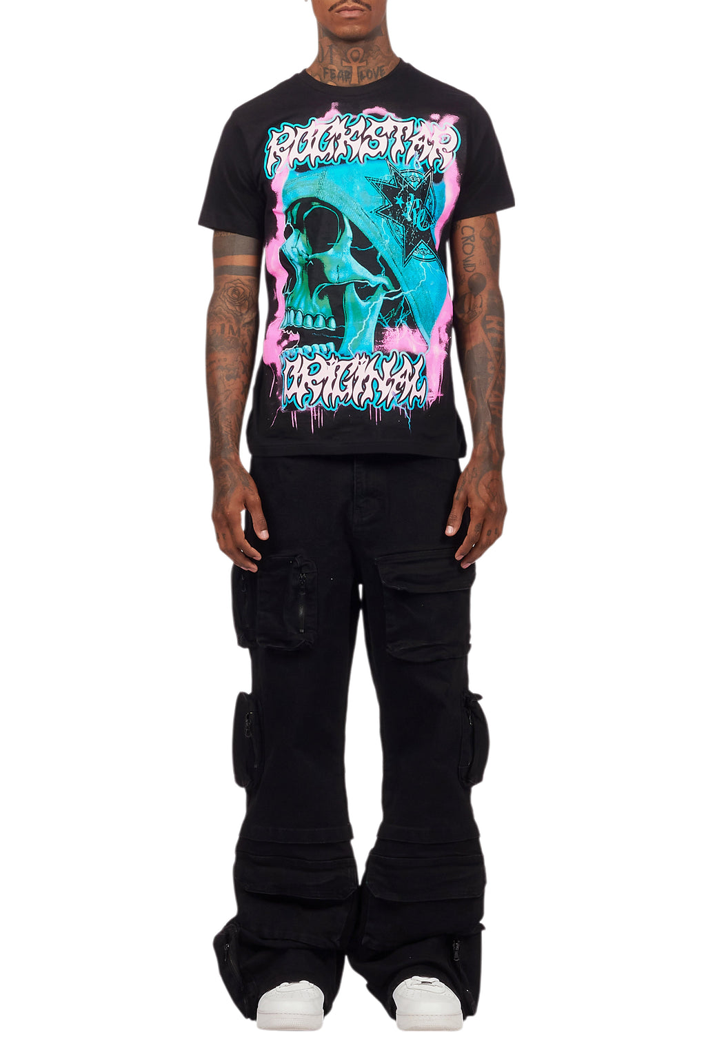Omari Black Graphic T-Shirt