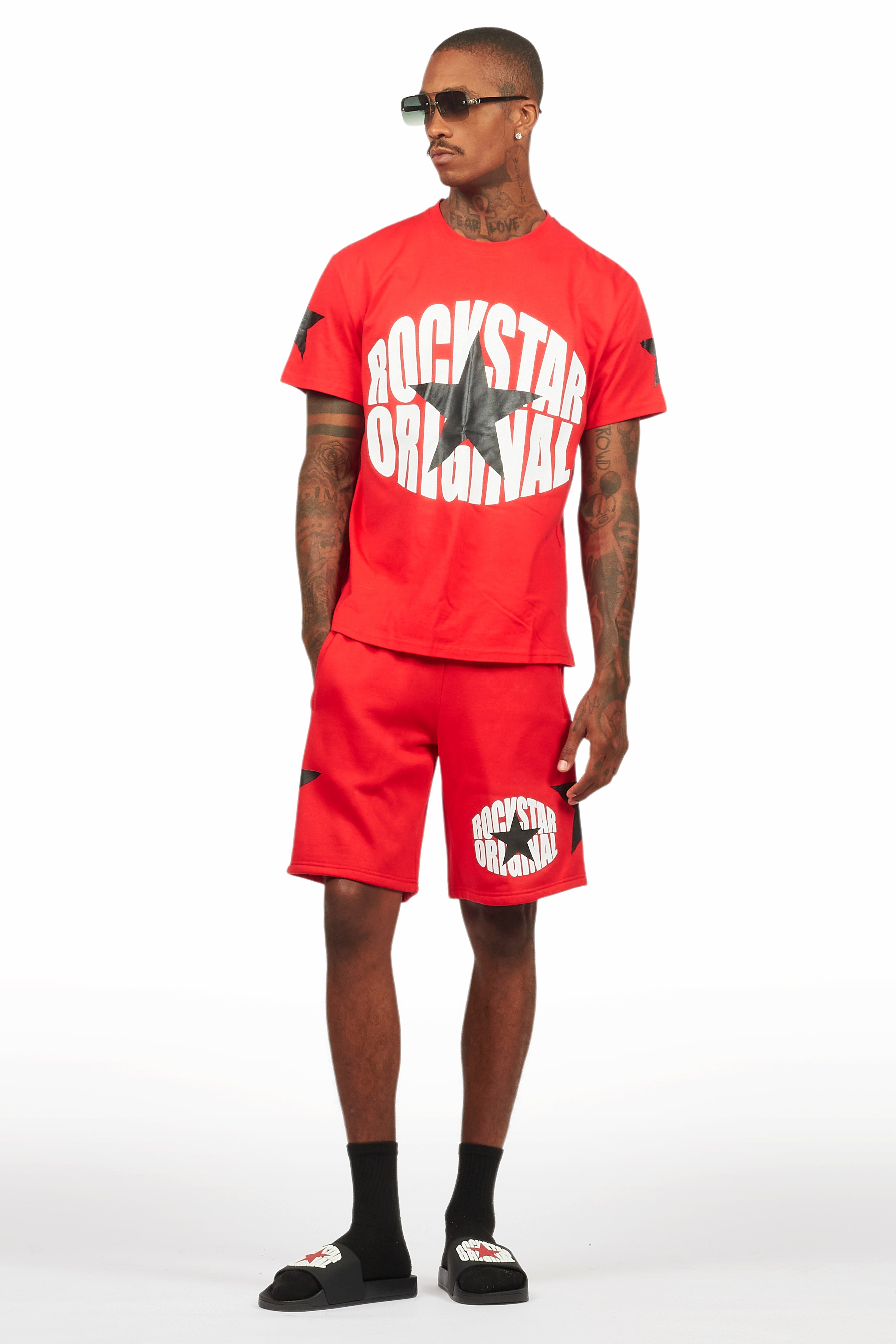 States Red/White Short Set