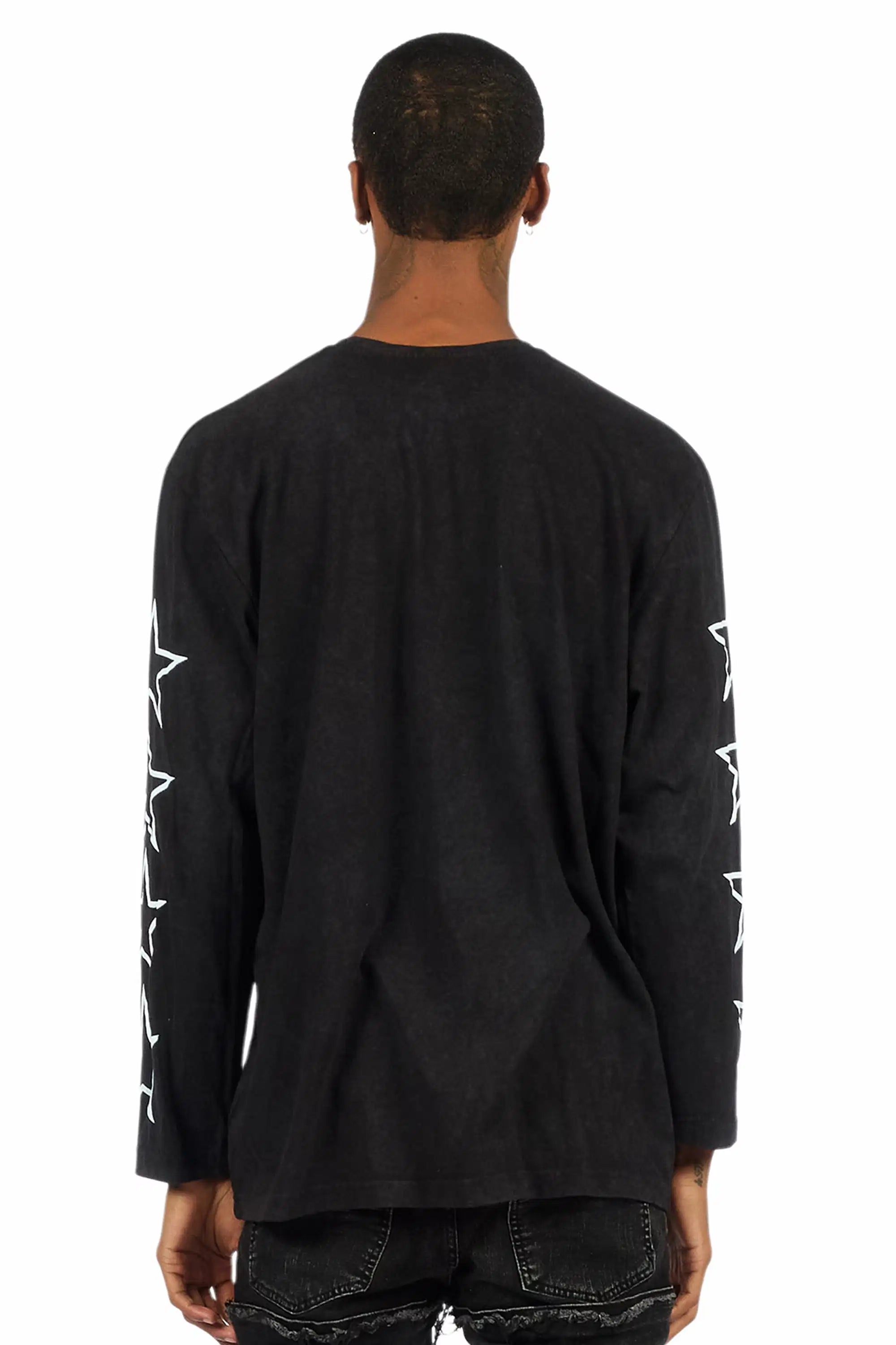 Pacino Vintage Black/Red Long Sleeve Graphic T-Shirt