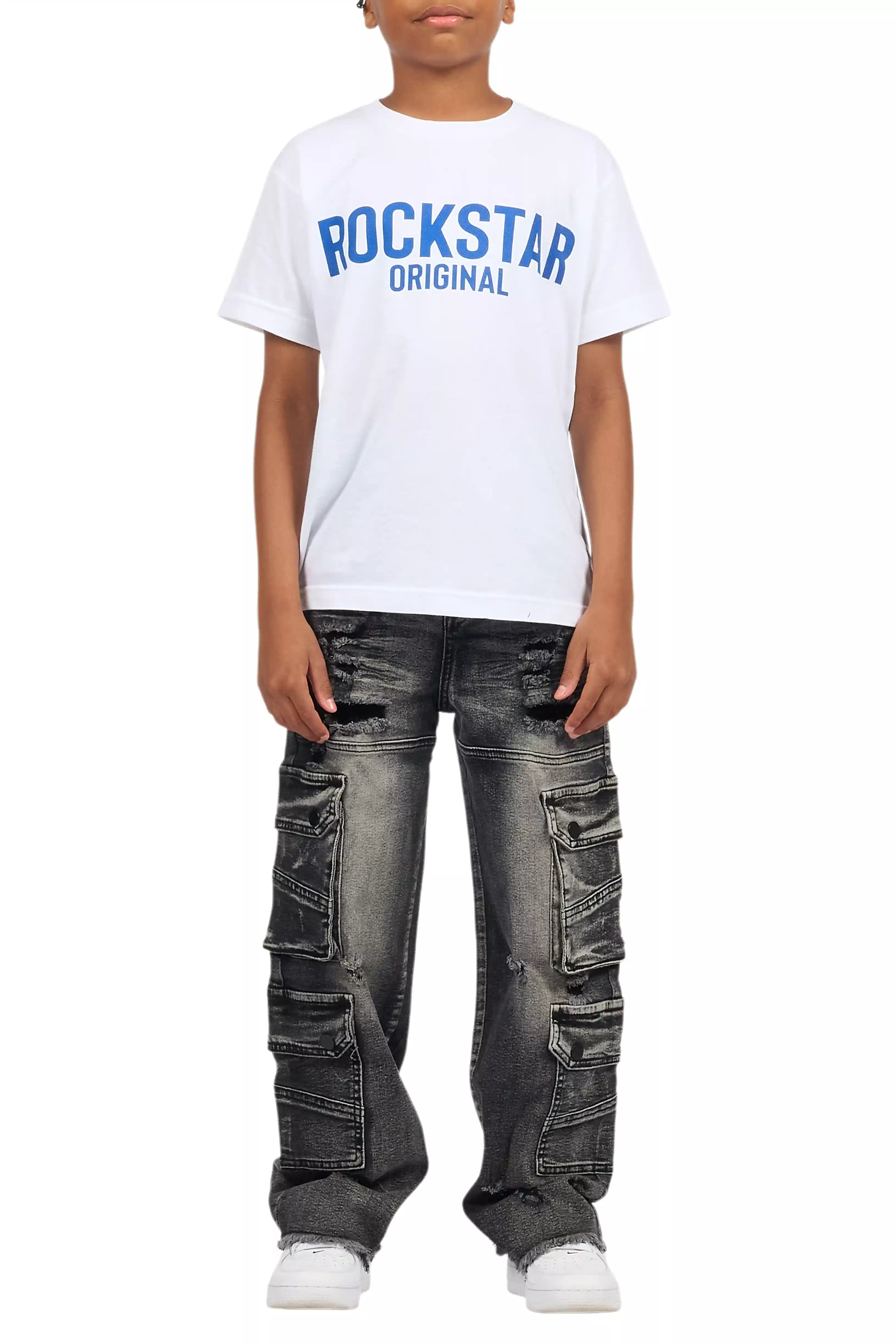 Boys Keylor Black Baggy Fit Jean