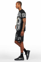 Fields Black/Grey T-Shirt Short Set