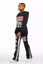 Boys Wizzurd Black/Grey Stacked Flare Track Set