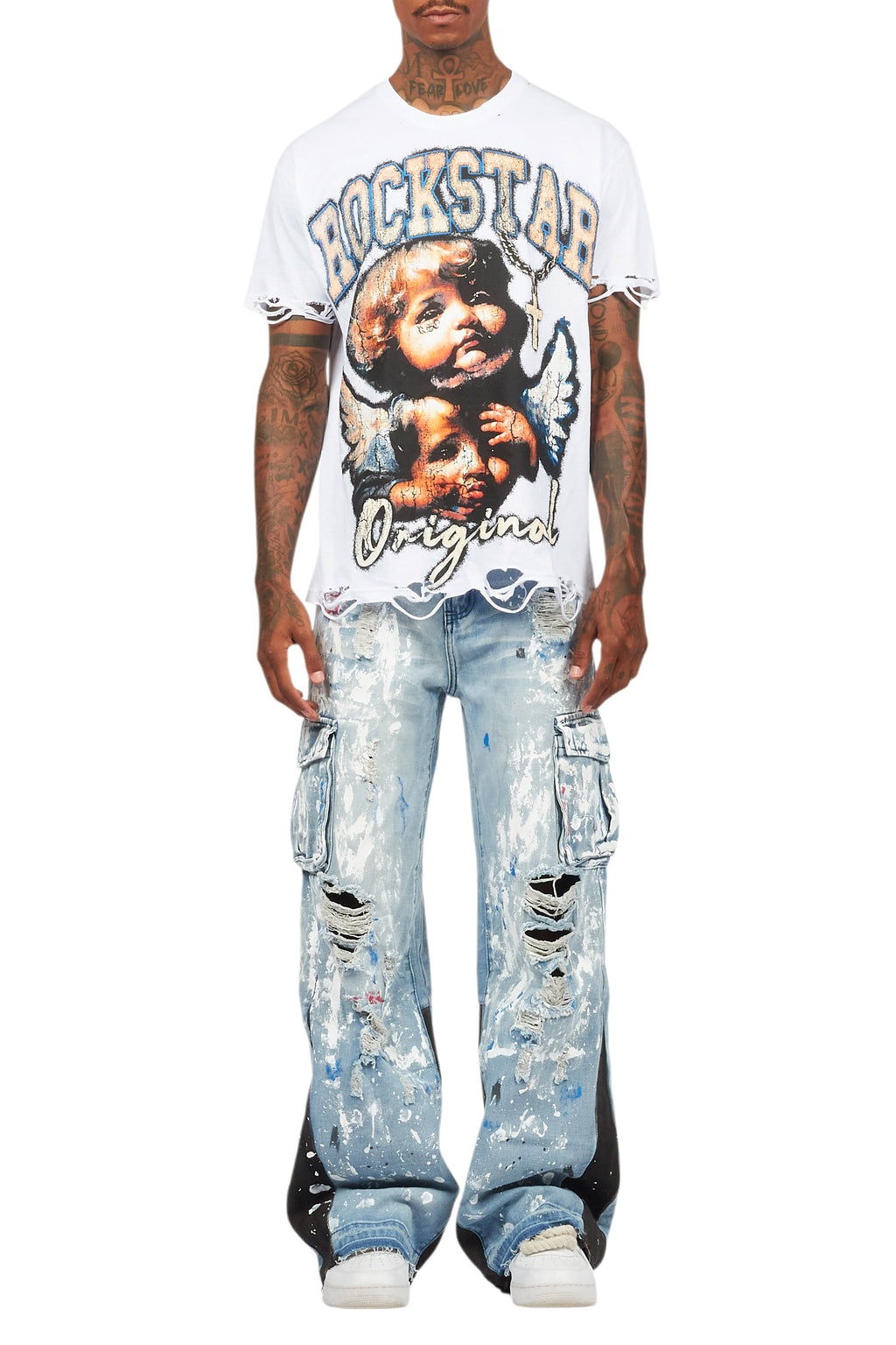 Deiter White Oversized Graphic T-Shirt