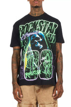 Kruz Black/Green Oversized Graphic T-Shirt
