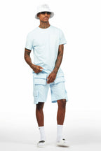 Jash Baby Blue/White Short Set