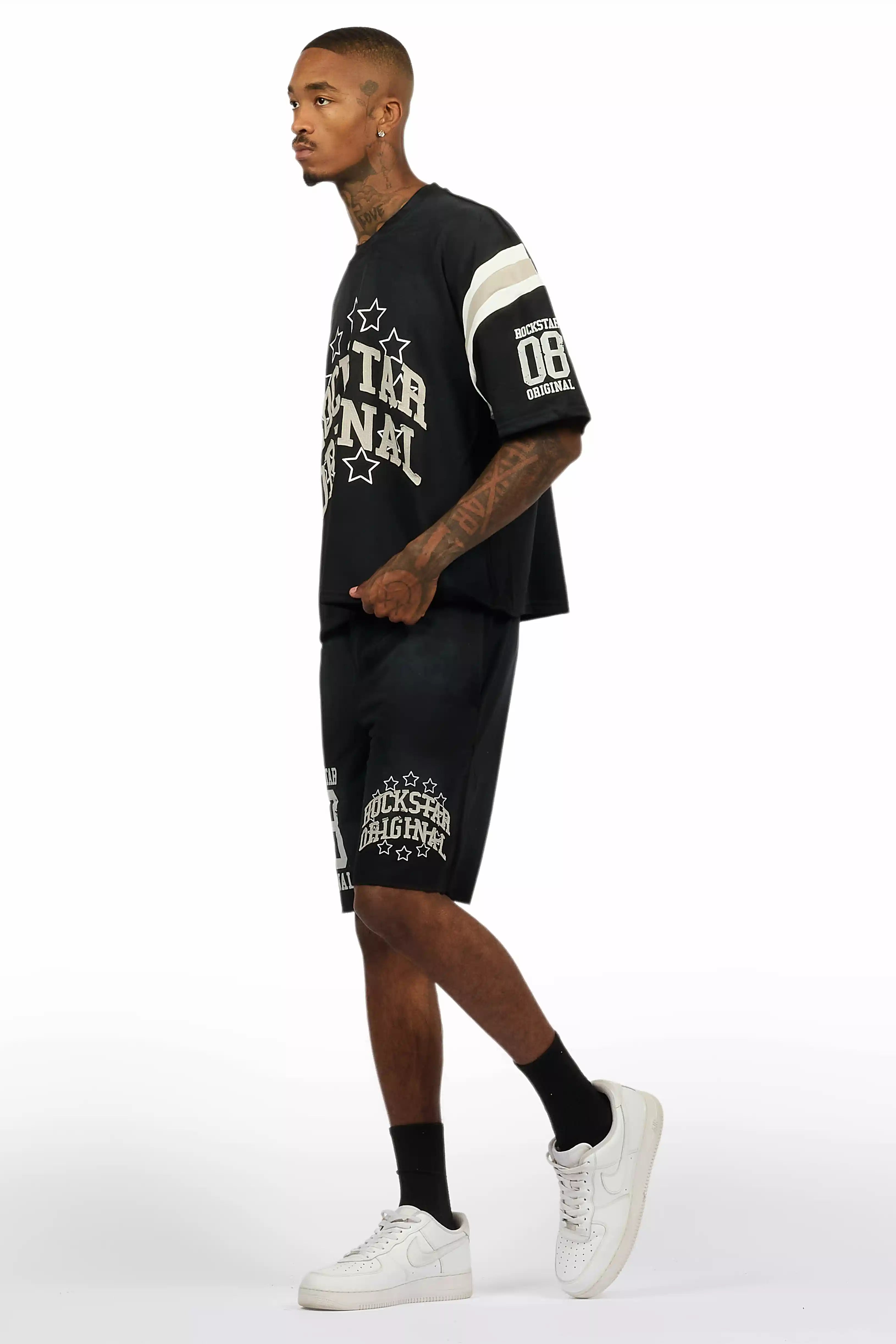 Boe Black T-Shirt/Short Set