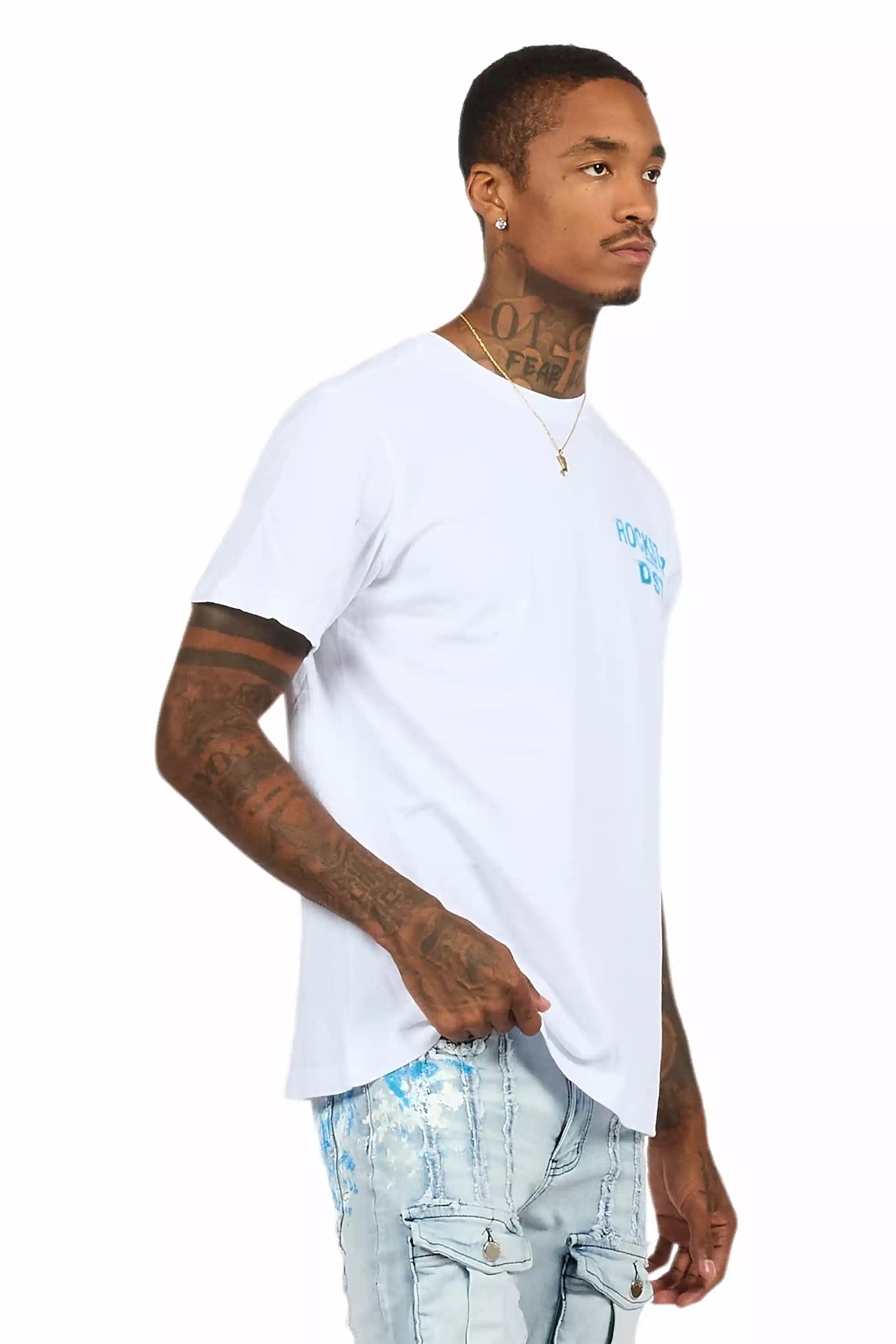 Lake White/Aqua Graphic T-Shirt