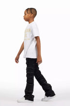 Boys Folant Dark Grey Stacked Flare Jean