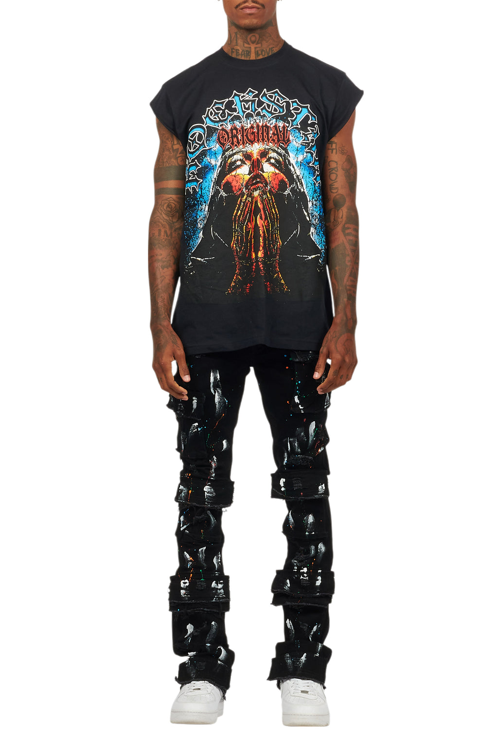 Dallan Black Graphic Muscle T-Shirt