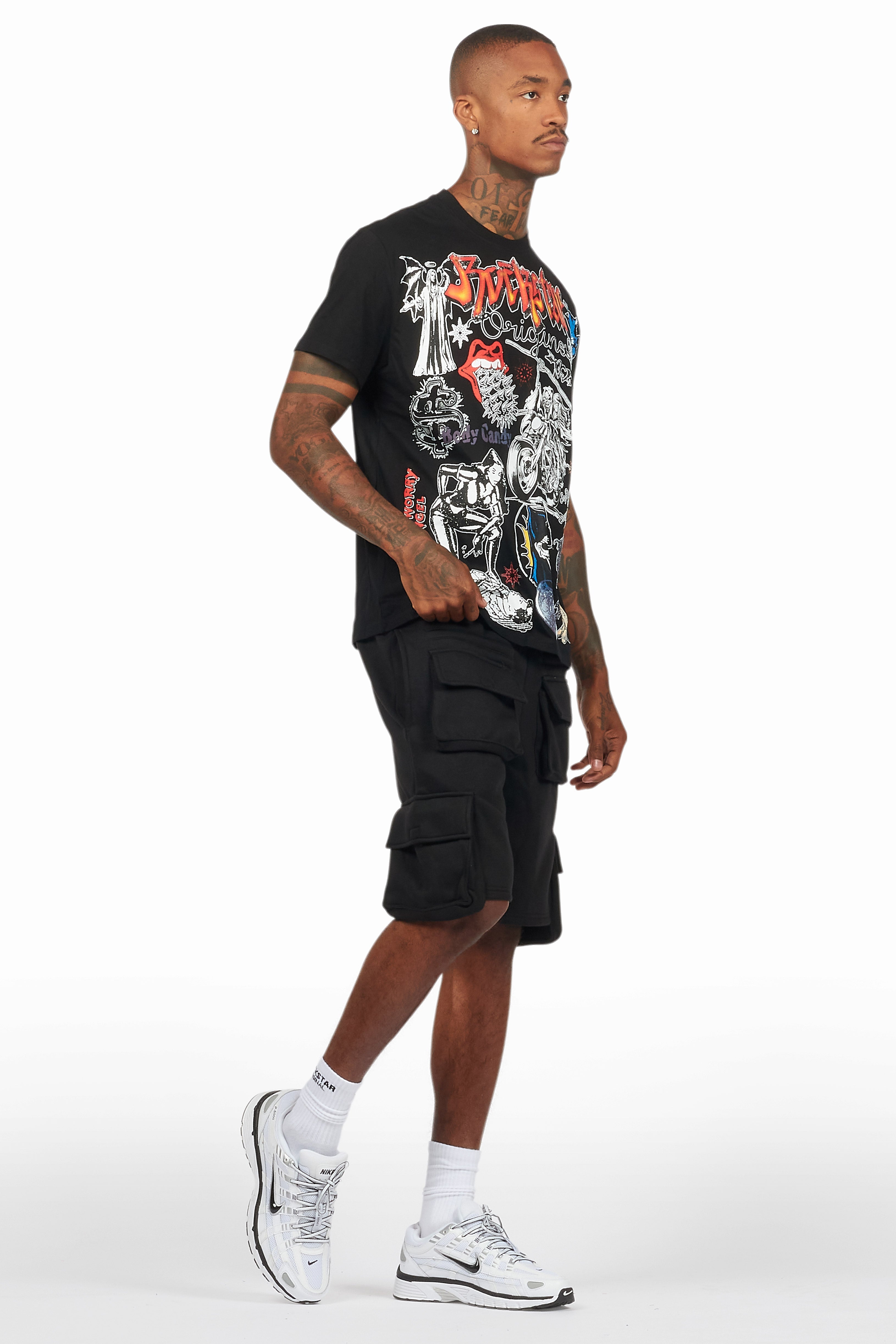 Shoota Black/Red Short Set