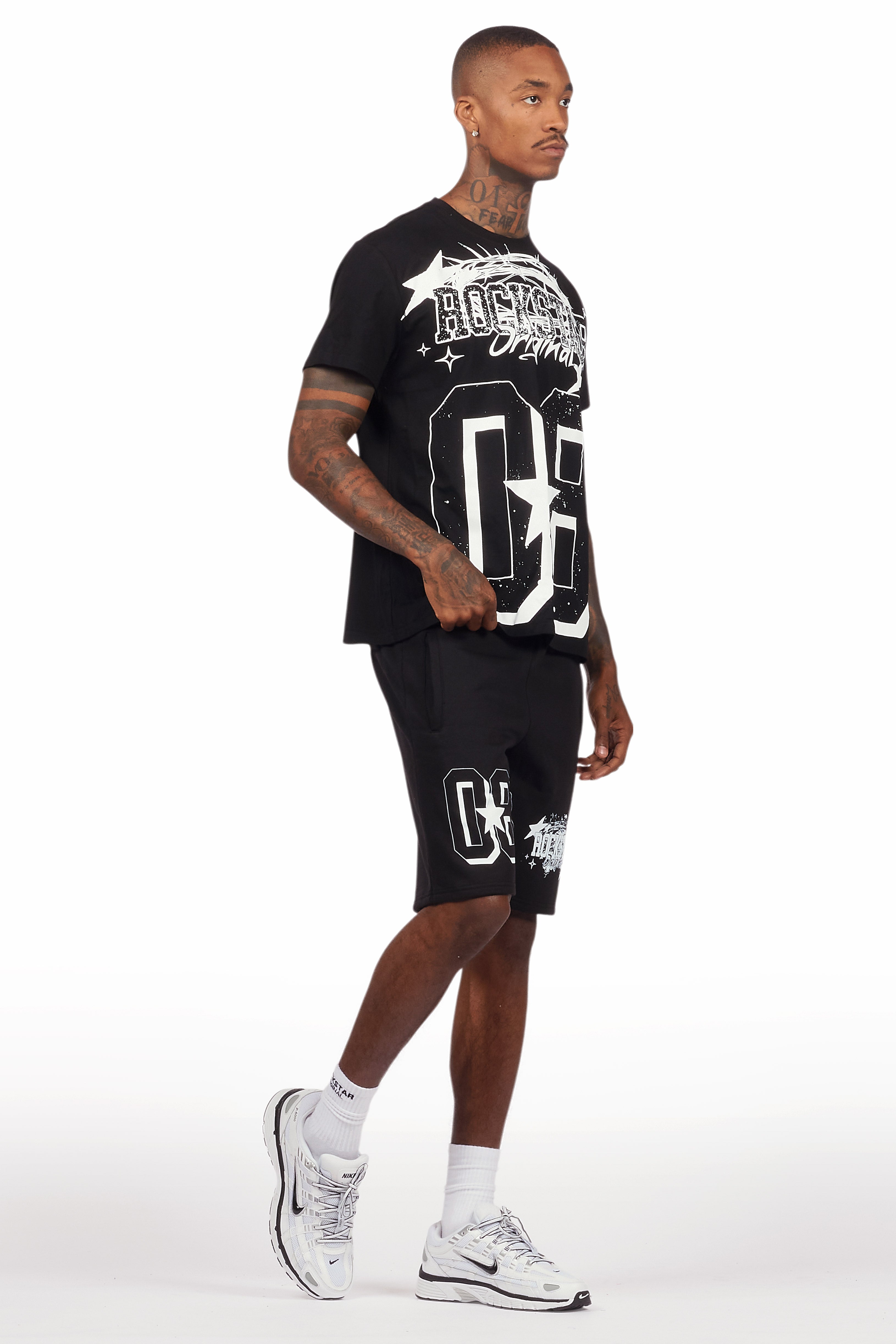 Allstar Black/White T-Shirt Short Set