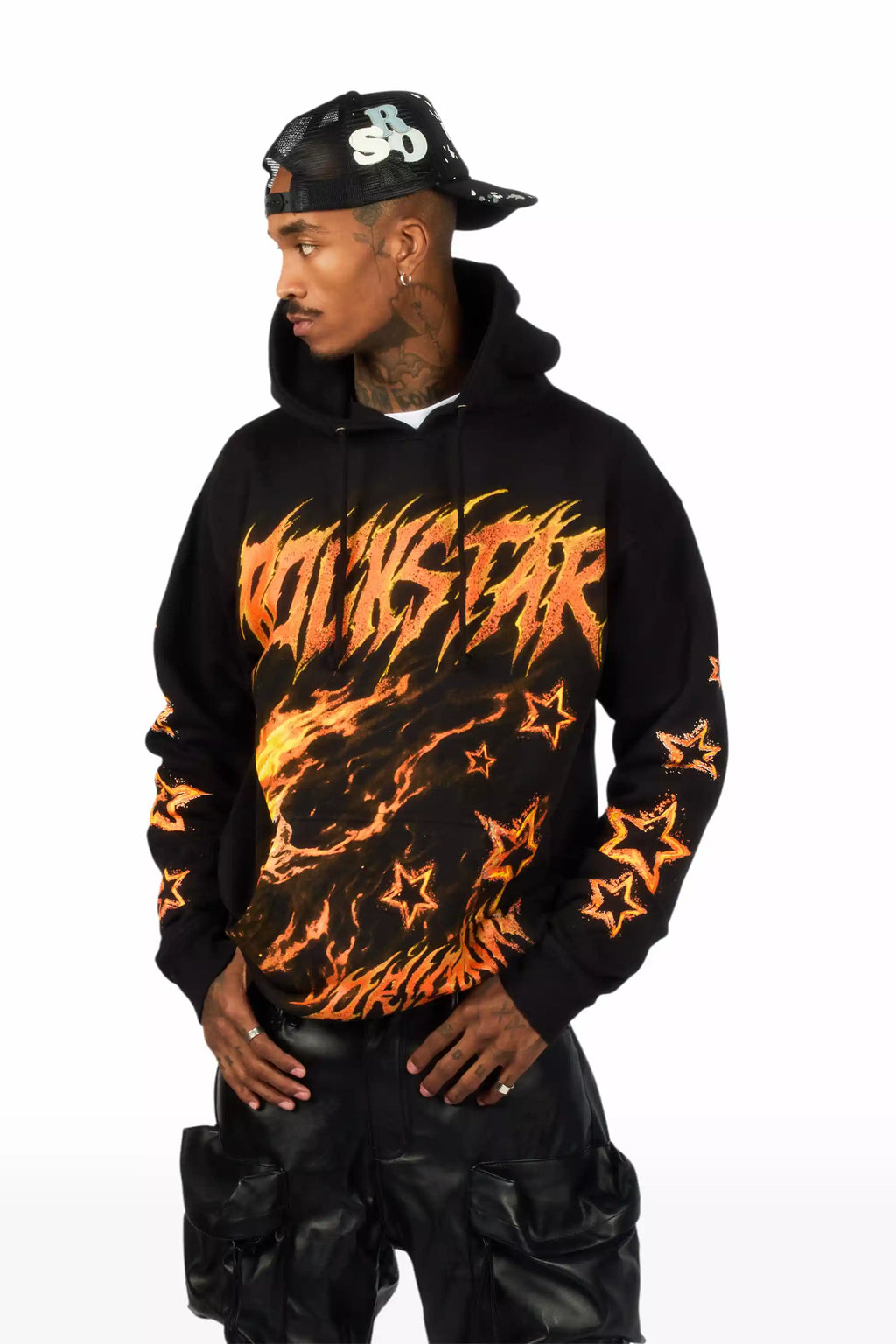 Nelz Black Graphic Hoodie